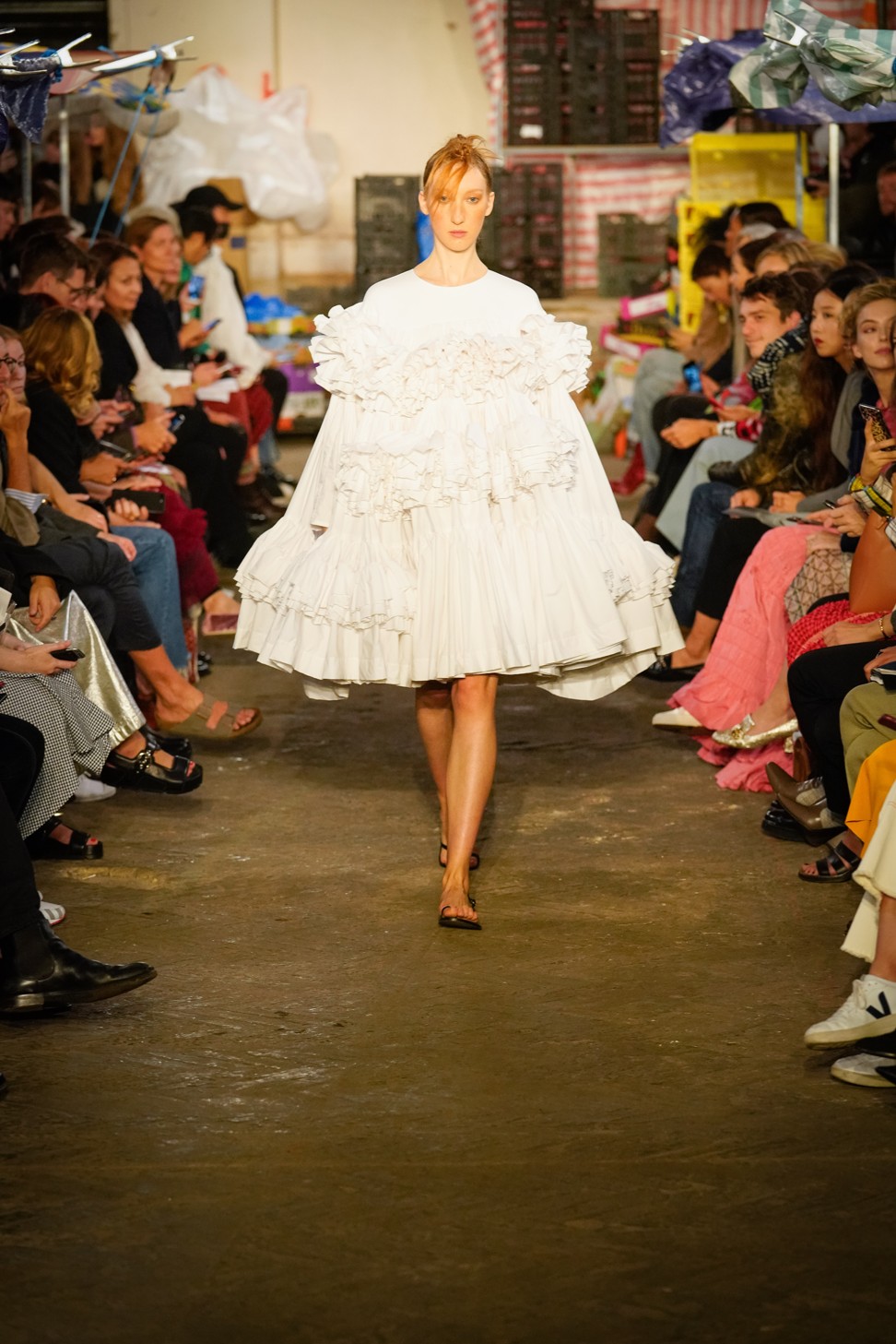 A look from Molly Goddard’s spring/summer collection at London Fashion Week. Photo: Ben Broomfield
