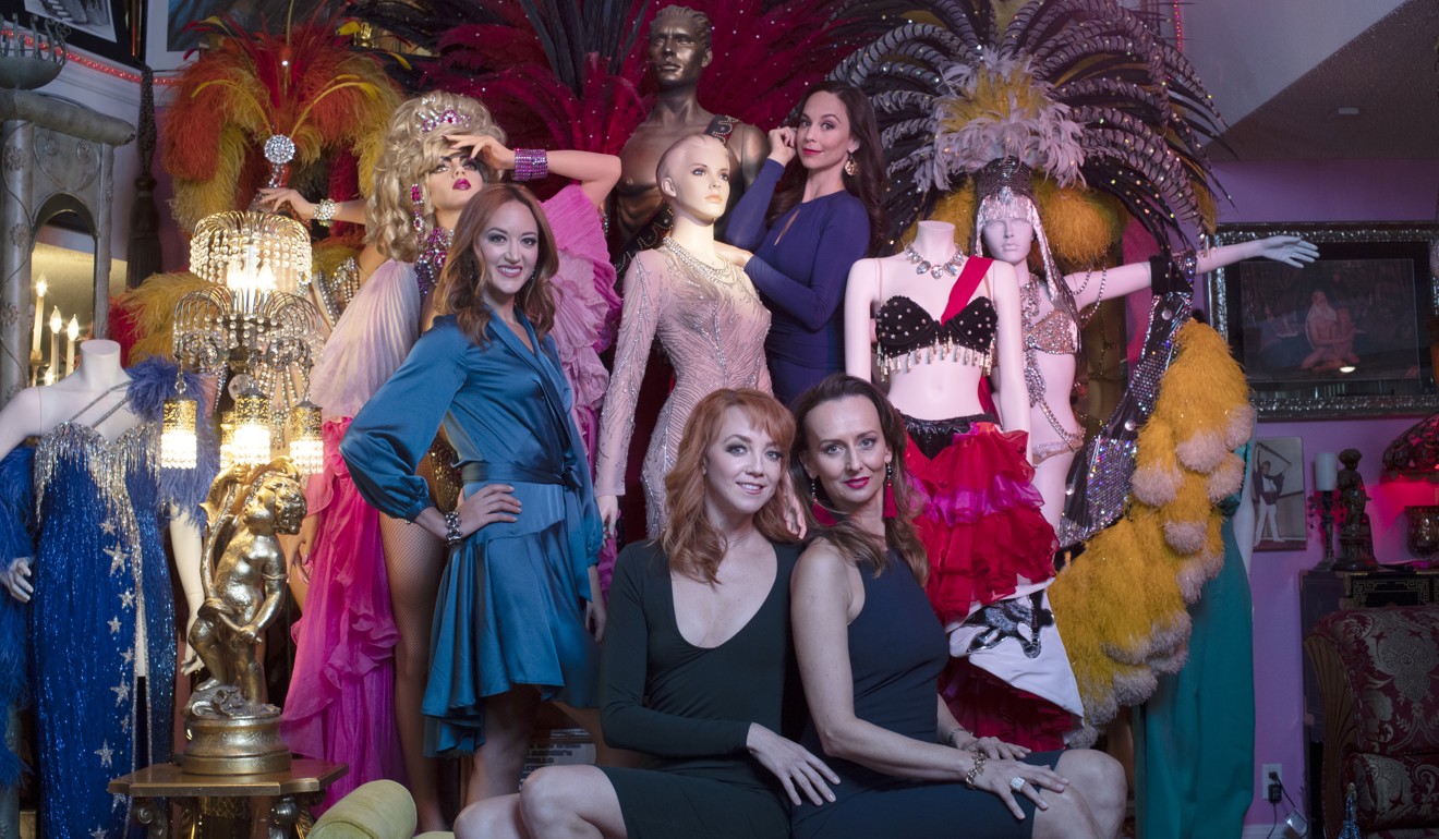 From left: former showgirls Greta Jones, Lara Preister, Patsy Rodriguez and (top right) Brooke Brown in Grant Philipo’s Las Vegas Showgirl Museum. Photo: Washington Post
