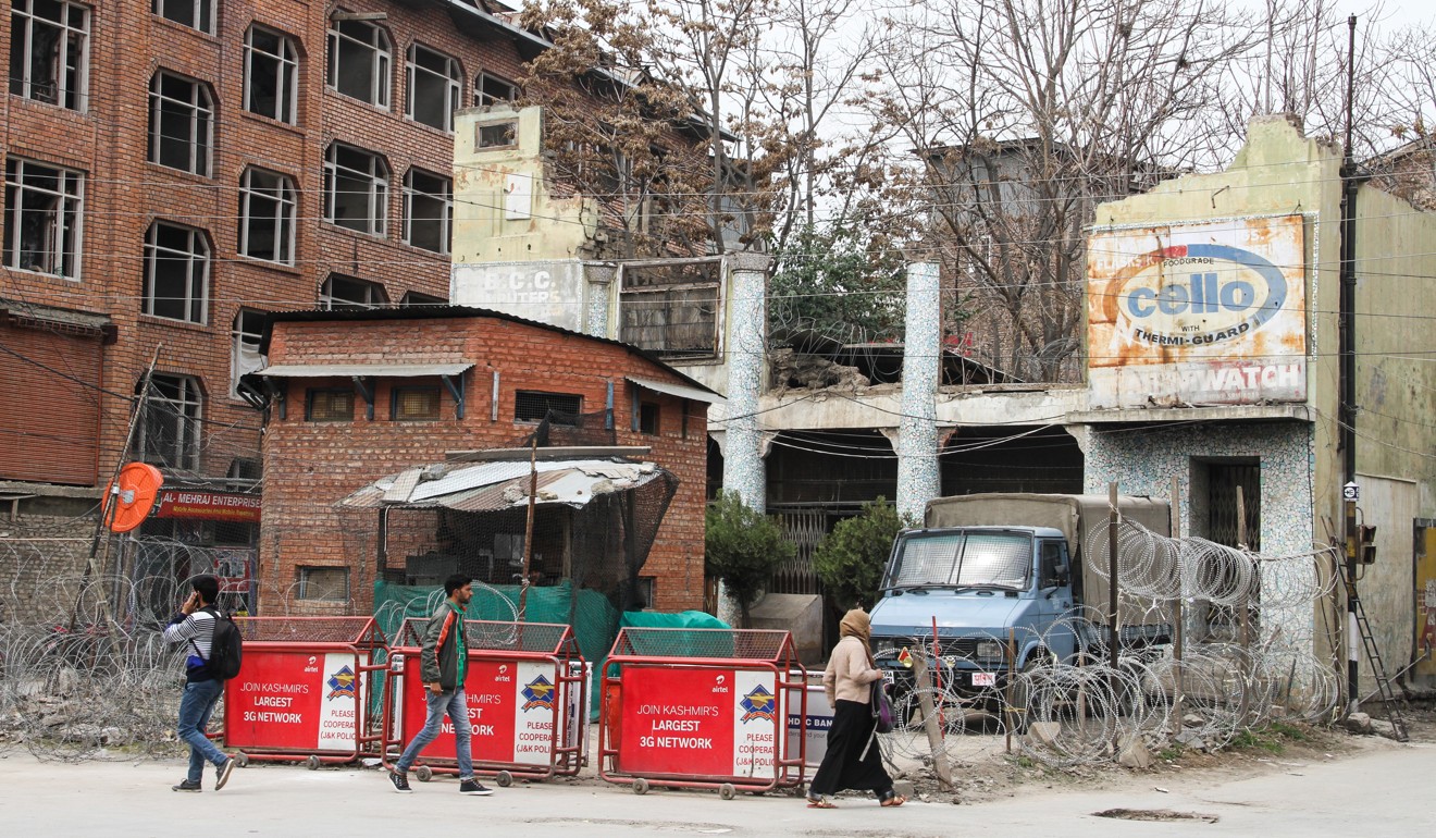 What remains of Srinagar’s Palladium cinema, which was owned by Manmohan S Gowri. Photo: Sameer Mushtaq