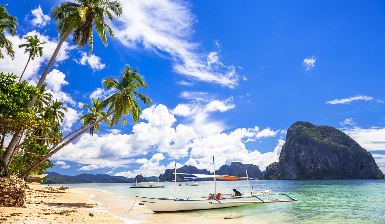 A beach in El Nido, in the Philippines.