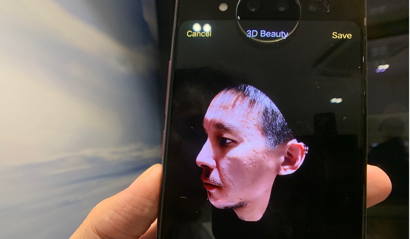 The Vivo’s camera is used for mapping objects. One of the features is to create a 3D render of the user’s face. Photo: Ben Sin