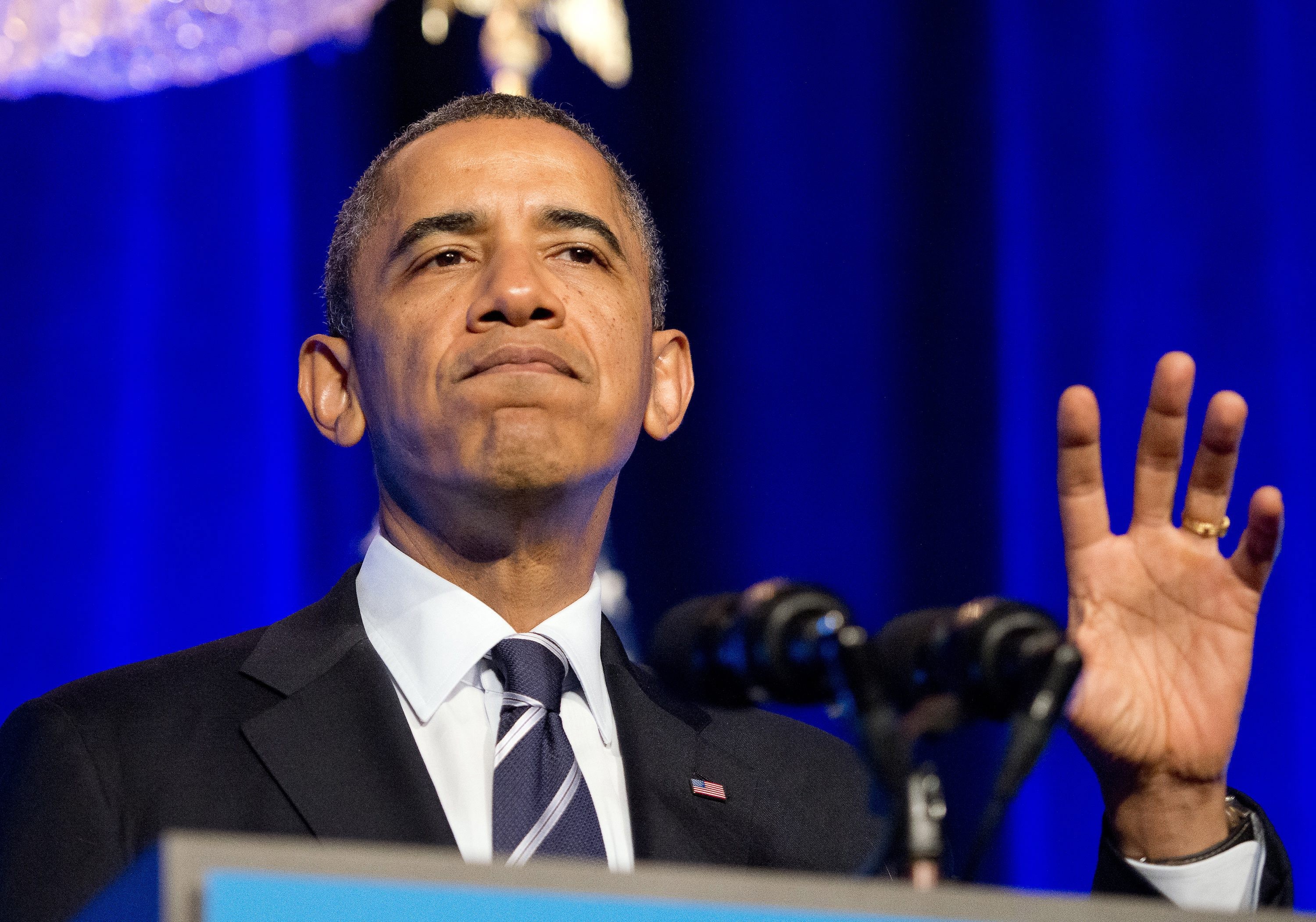 US President Barack Obama delivers remarks at an ‘Obamacare summit’ in Washington in November 2013. Photo: EPA