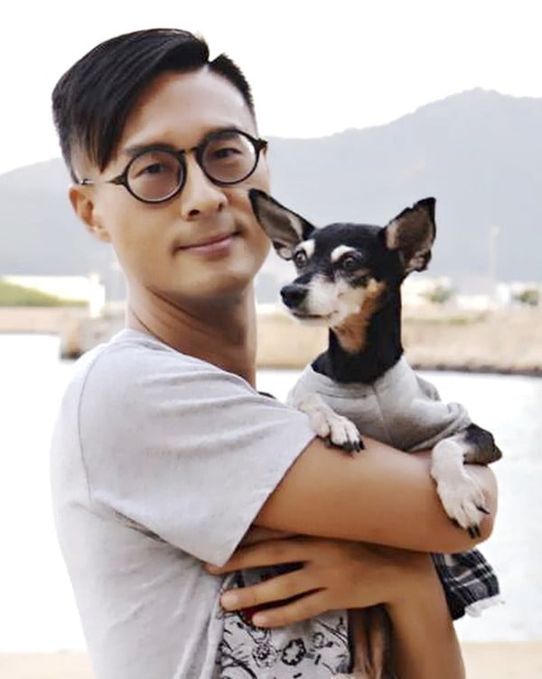Chan Ka-ming and his dog Bungy. Photo: Chan Ka-ming