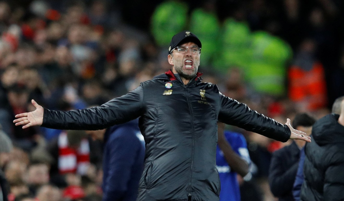 Liverpool manager Jurgen Klopp reacts. Photo: Reuters
