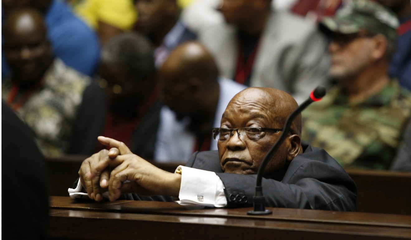 Zuma sits in the dock in the High Court in Pietermaritzburg. Photo: AP