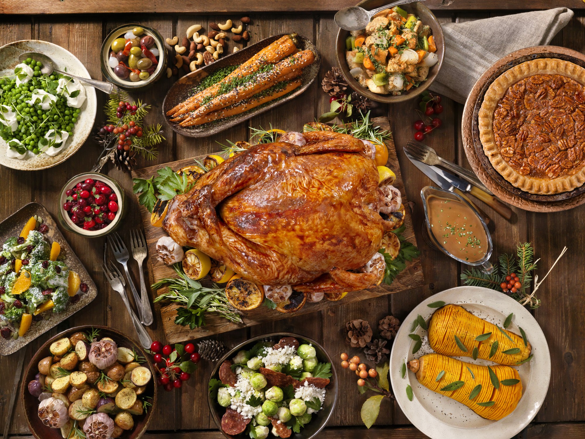 The traditional Christmas lunch offers a real treat for food lovers – but also the temptation to over eat, so be selective – and eat slowly so you enjoy the occasion as well as the food.