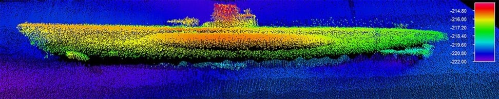 A sonar image of the U-576 wreck. File photo: NOAA