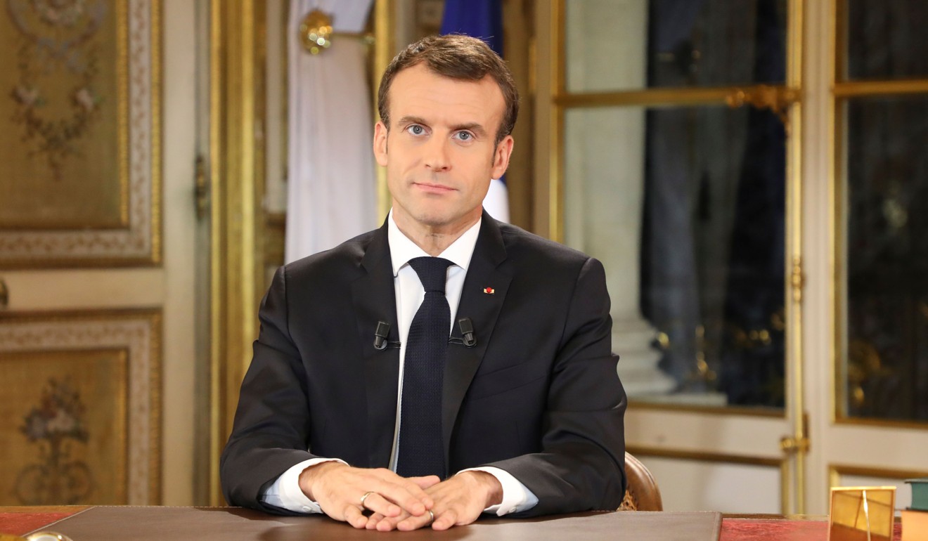 French President Emmanuel Macron speaks during a special address to the nation. Photo: AFP