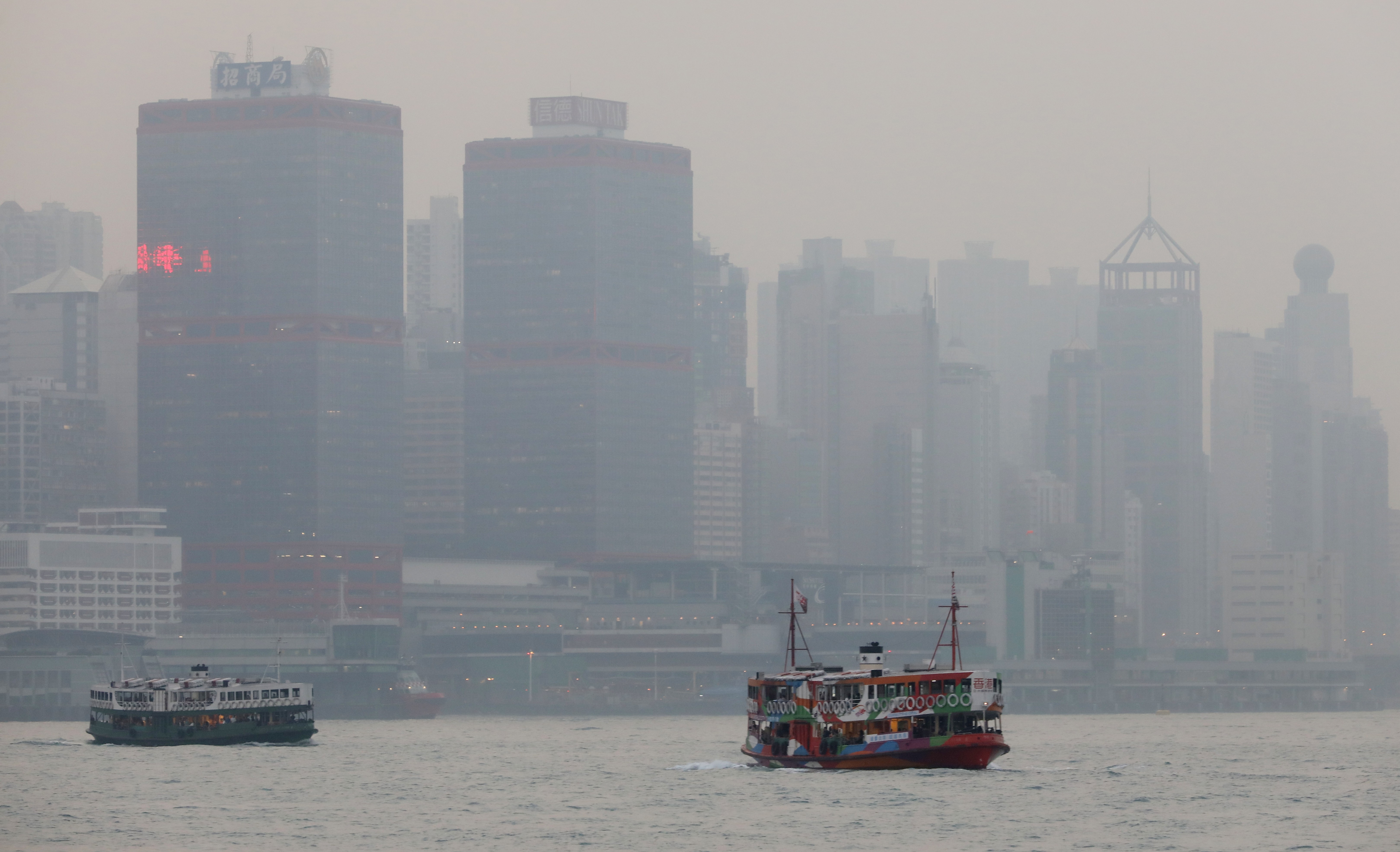 A view of Victoria Harbour on November 18, a day of poor air quality. Photo: Sam Tsang