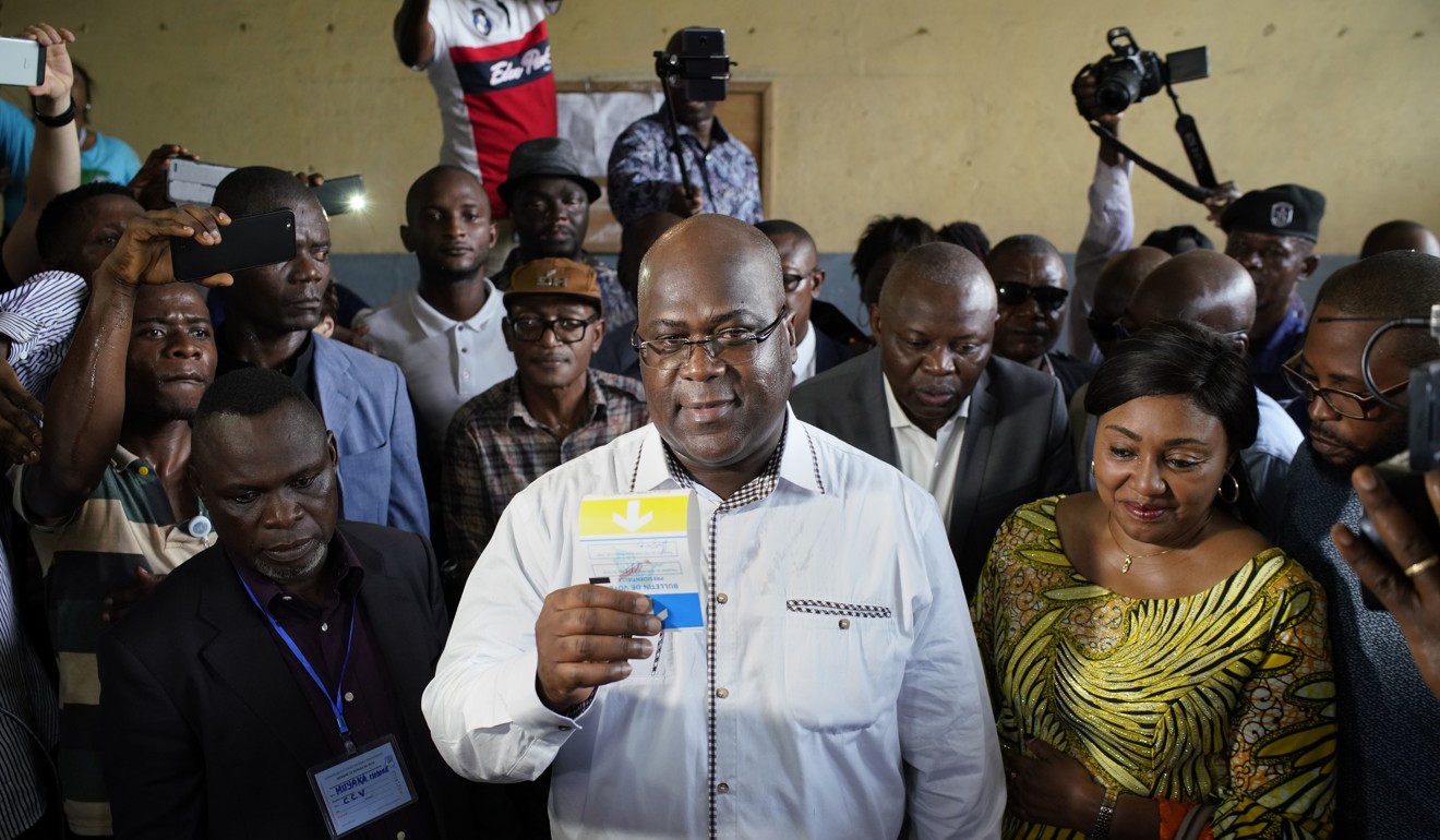 Opposition presidential candidate Felix Tshisekedi casts his ballot in Kinshasa. Photo: AP