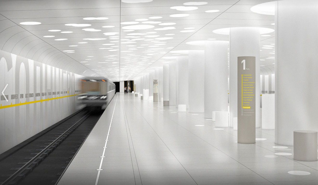 Artist impressions for Solntsevo station features a bright, new look. Photo: Nefa Architects