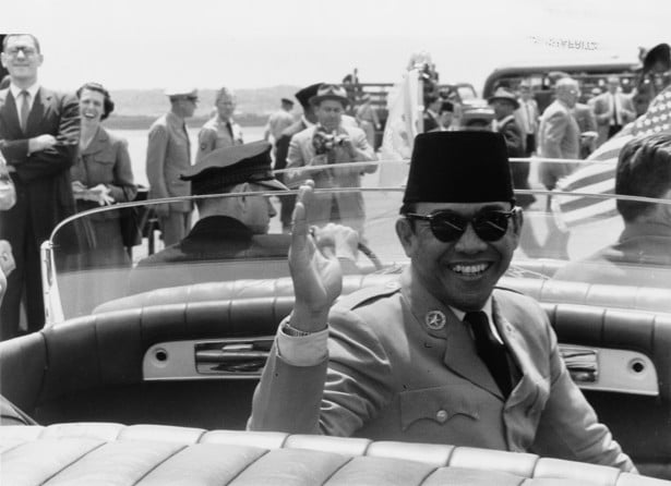 Sukarno was the first president of Indonesia, serving from 1945 to 1967. He is pictured here in 1956 during a trip to Washington. Photo: Alamy