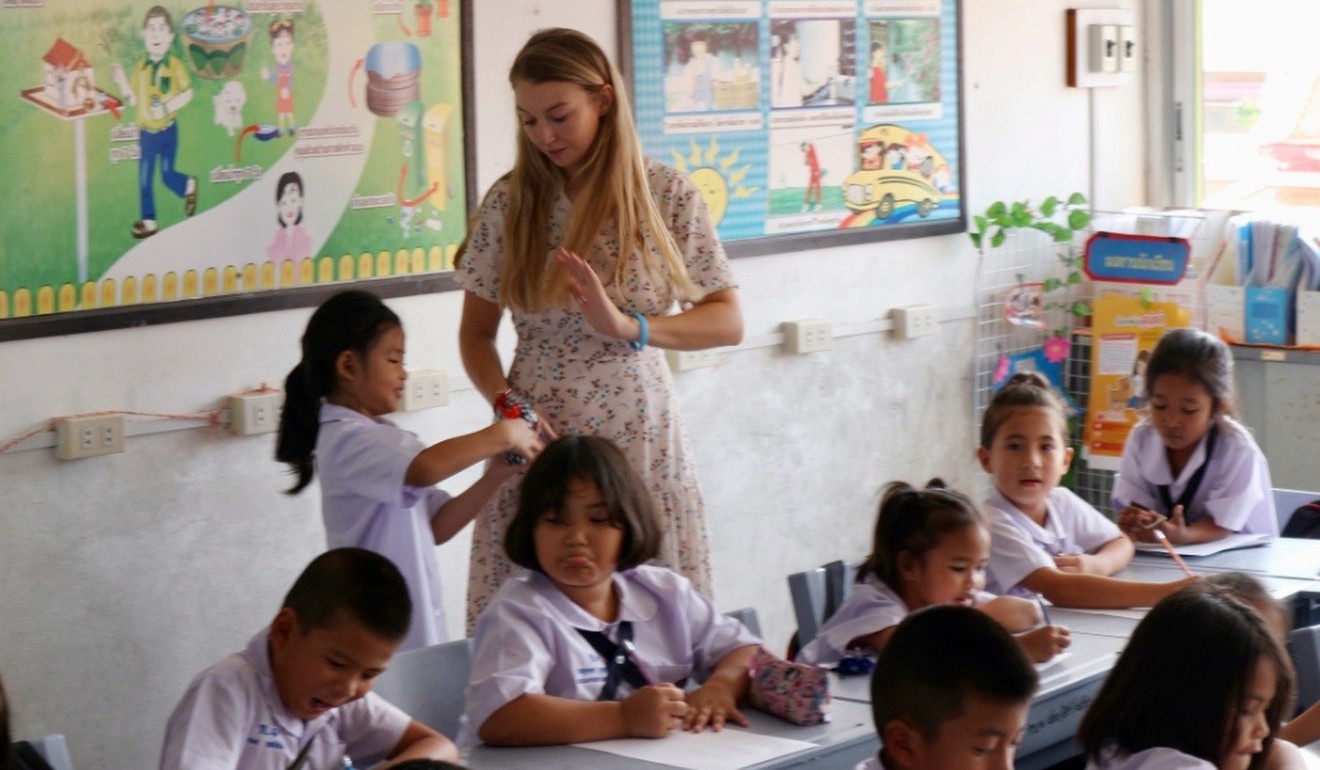 Caroline teaching English in Surat Thani. Photo: Handout