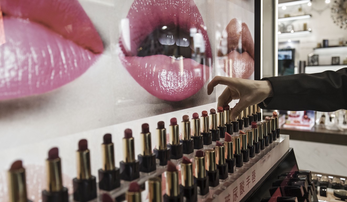 Lipstick for sale at the Raffles City mall in Shanghai. Picture: Bloomberg