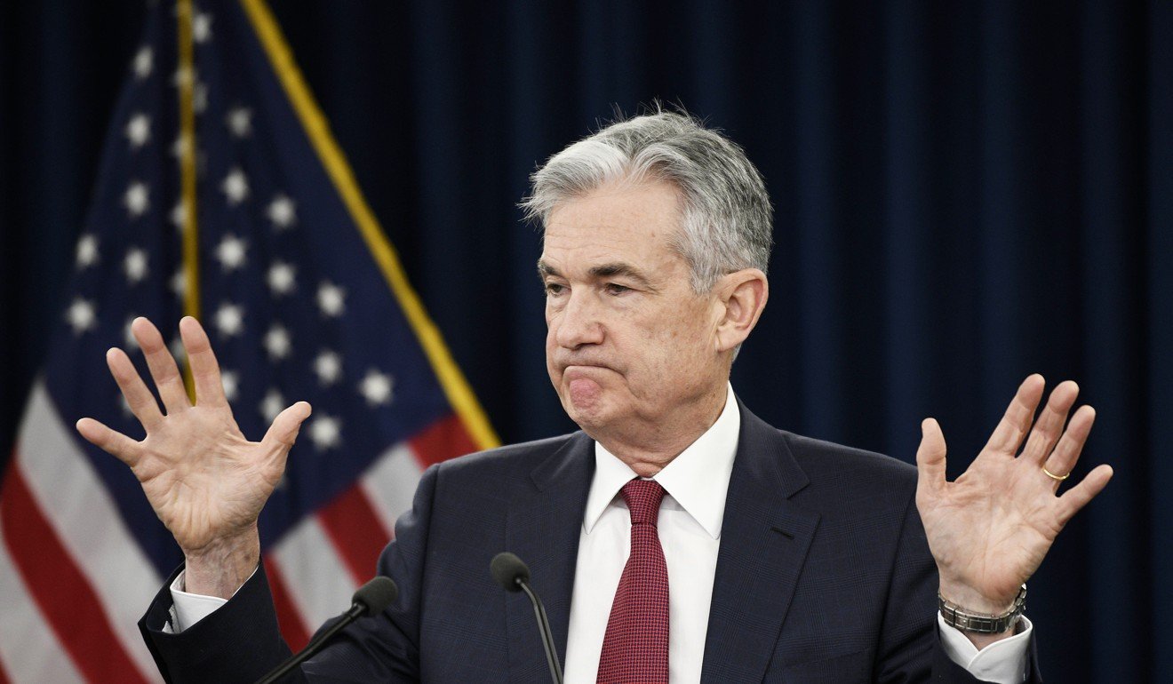 US Federal Reserve chairman Jerome Powell speaks during a press conference in Washington on December 19, 2018, when the central bank raised short-term interest rates by a quarter of a percentage point, but signalled a slower pace of rate hikes in 2019. Photo: Xinhua
