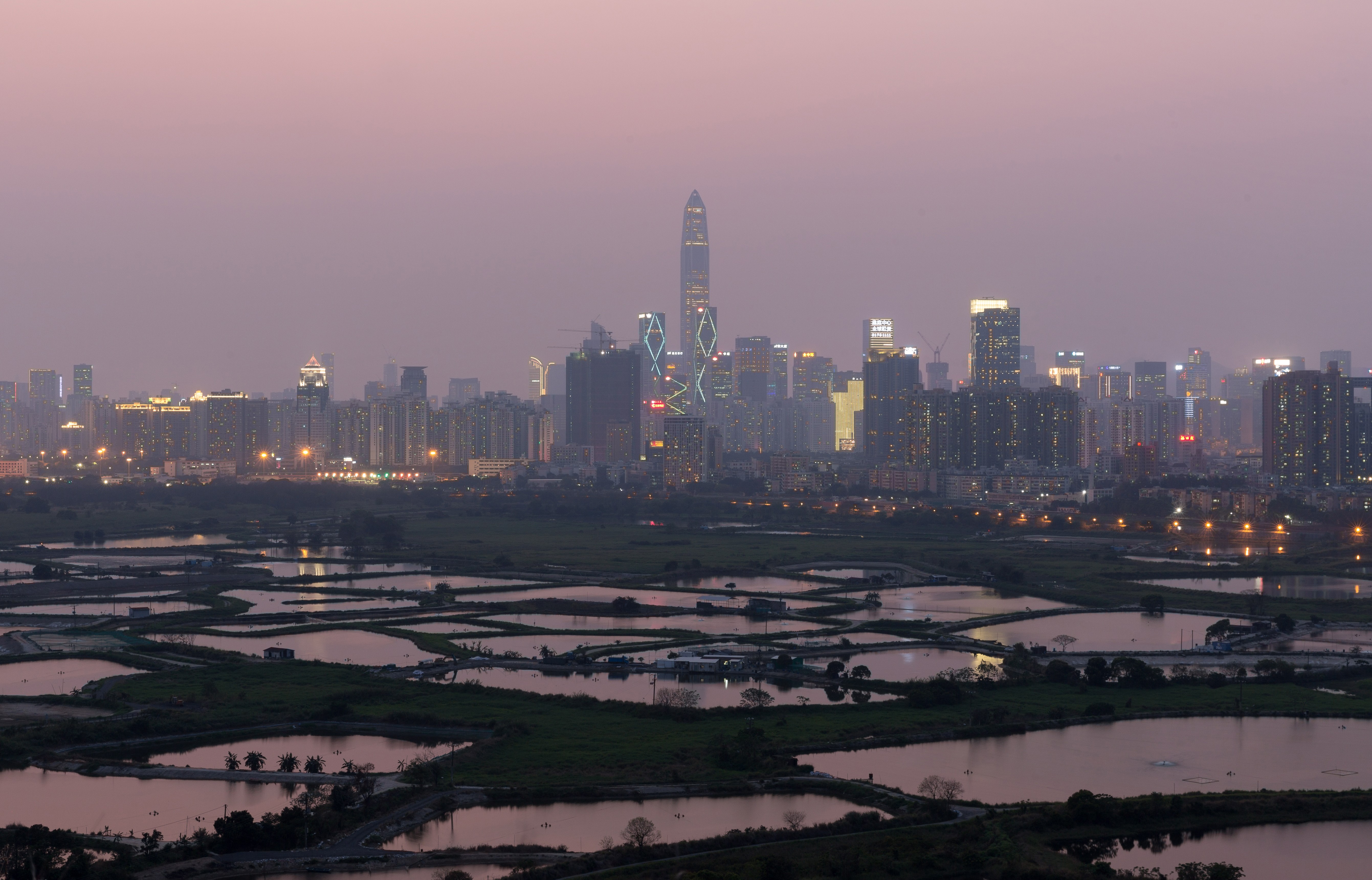 Shenzhen, as seen from the Hong Kong side, in March 2018. Photo: EPA-EFE