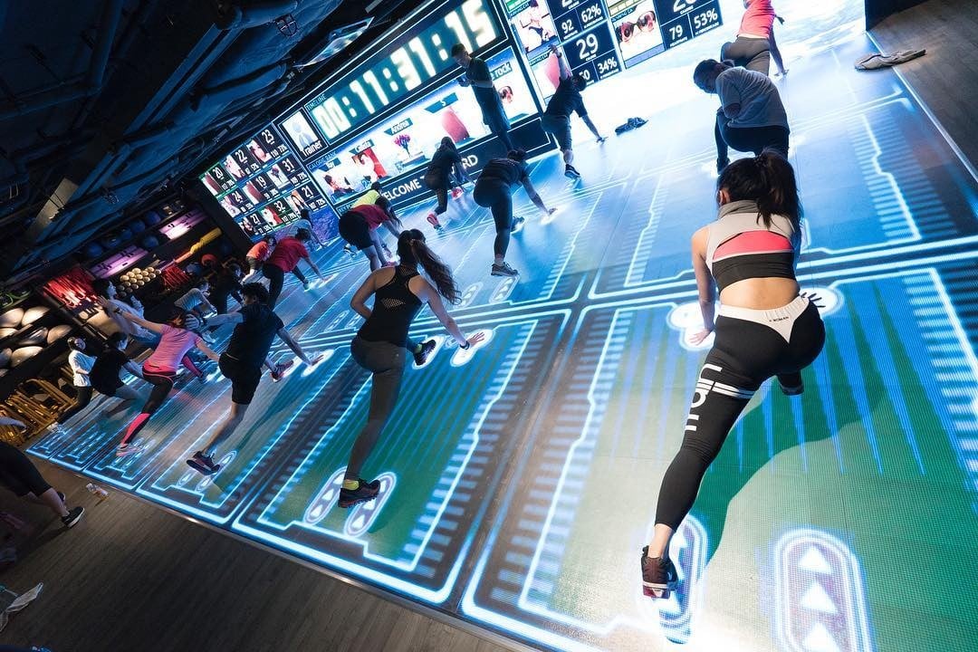 Holofit is a training system which marries video games with performance trackers to create an interactive workout.Photo: Instagram @4ward_fitnesshk