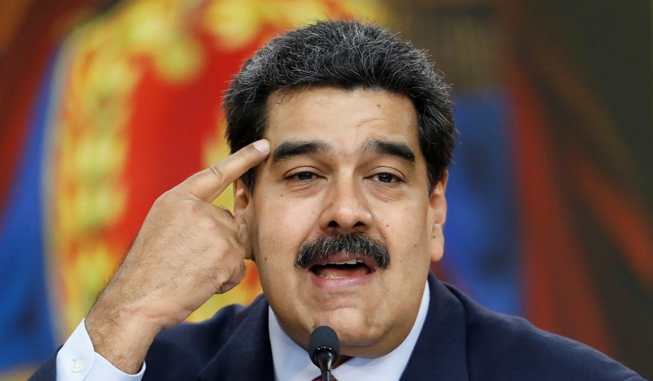 Venezuelan President Nicolas Maduro during a news conference at Miraflores Palace in Caracas on Friday. Photo: Reuters