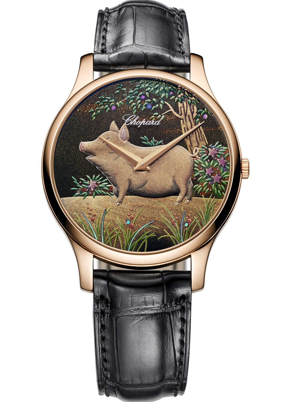 Chopard’s L.U.C XP Urushi Year of the Pig watch, which is limited to only 88 pieces.