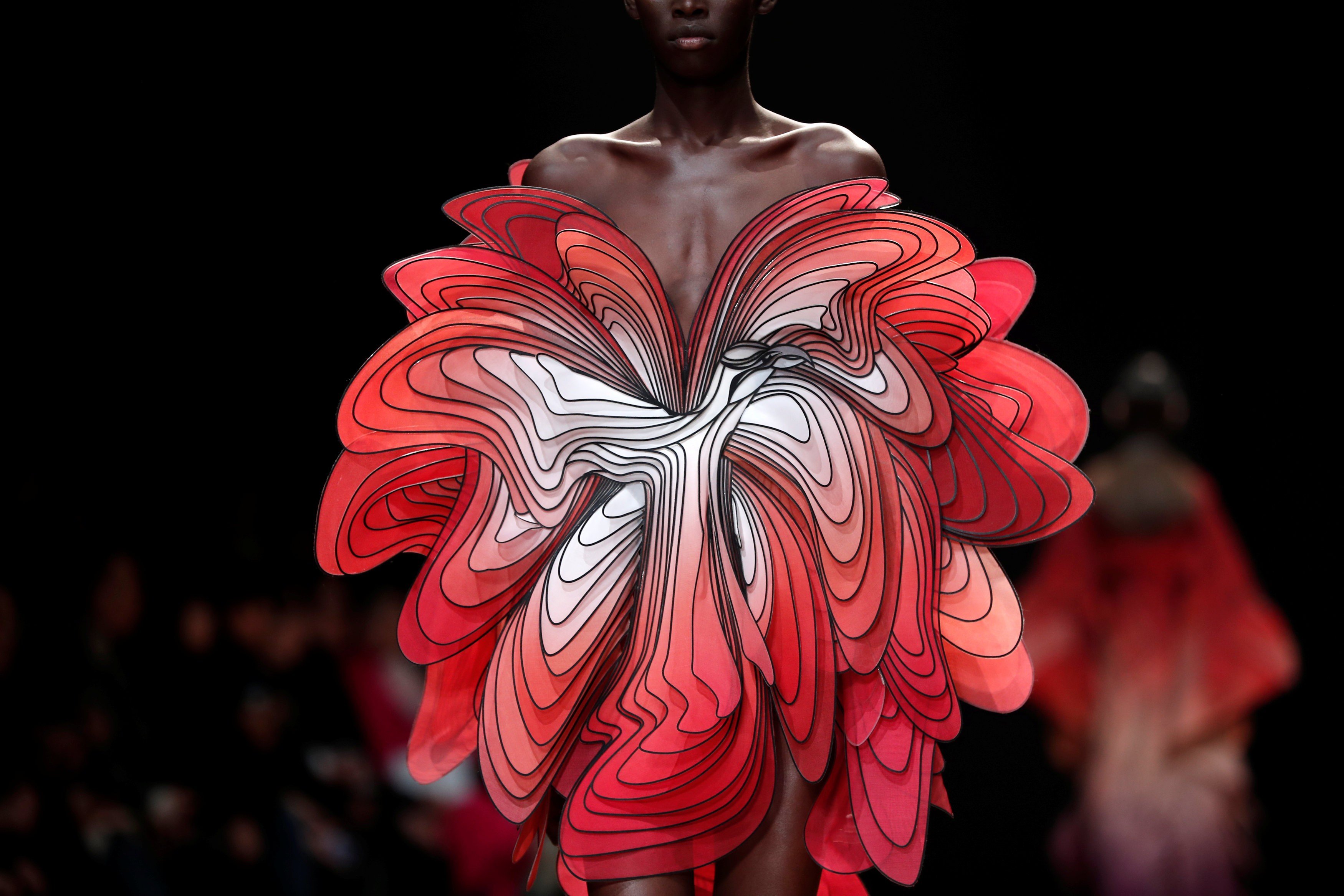 Paris Fashion Week: Iris van Herpen’s ‘flowing paint’ gowns and Ralph ...