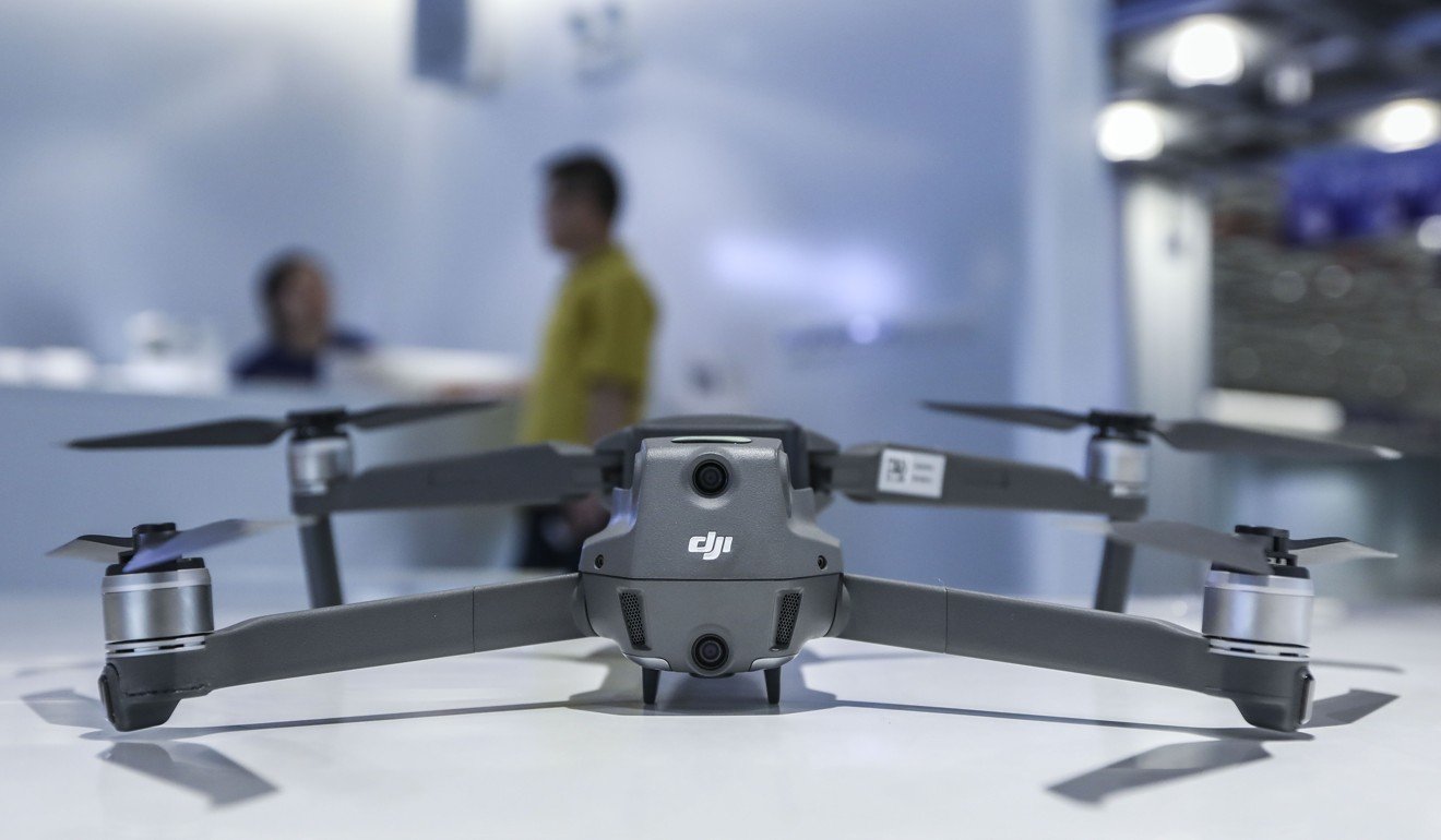 A Mavic Pro 2 drone is seen on display at the DJI store inside the Consumer Electronics Exhibition and Exchange Centre in Futian district, Shenzhen. Photo: Roy Issa