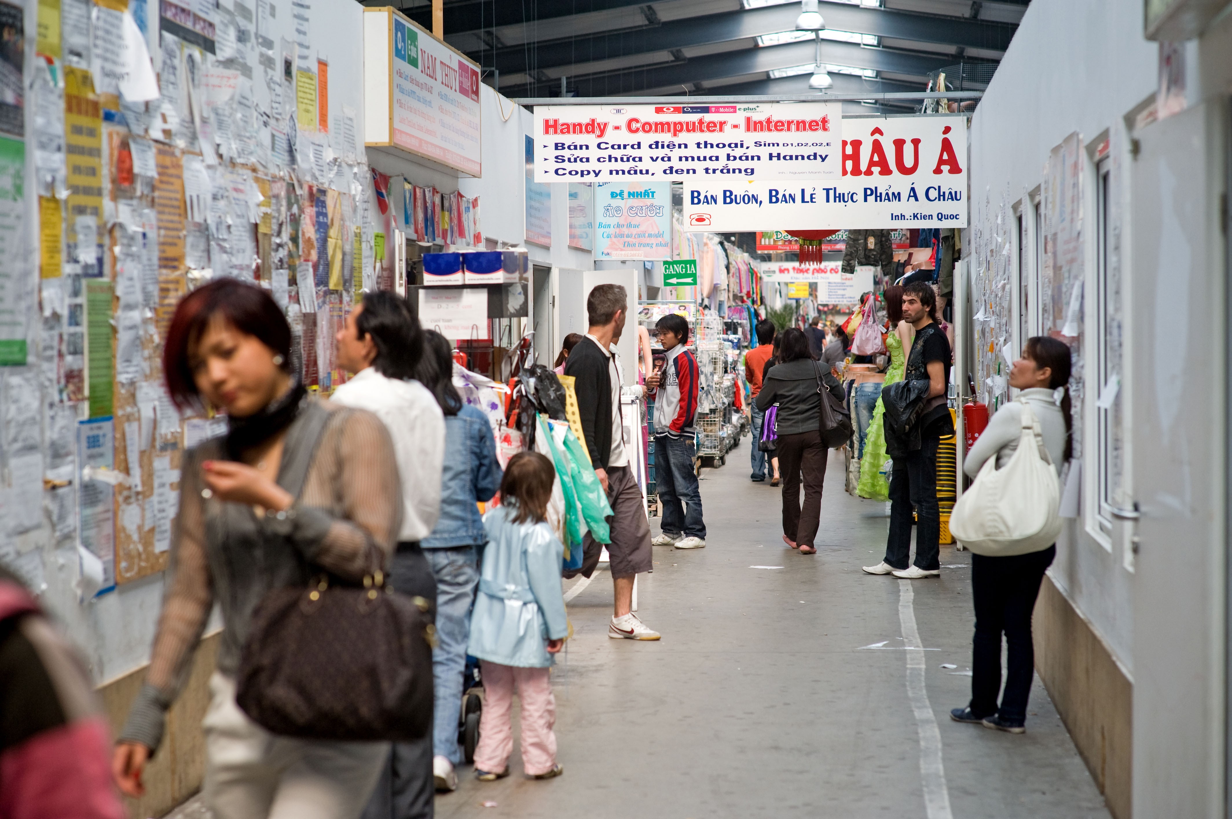 The Vietnamese Dong Xuan Centre in Berlin, Germany, is always a hub of activity. Photo: Alamy