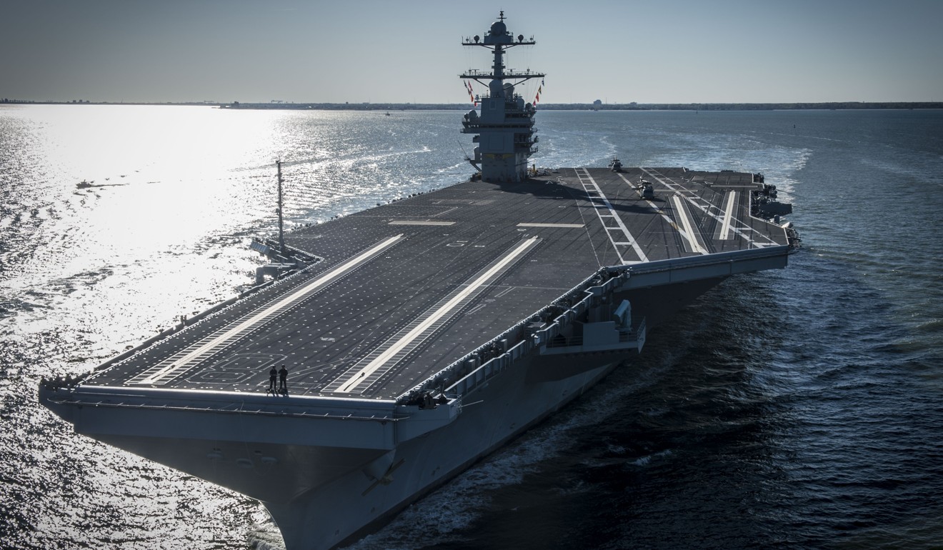 The USS Gerald R Ford is the first aircraft carrier of its class in service with the US Navy and its many innovations have not escaped the attention of PLA Navy planners. Photo: AFP