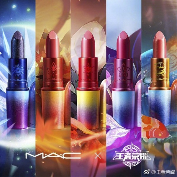 Tencent and Canadian cosmetic brand MAC launched limited-edition lipsticks inspired by Honour of Kings' female characters. Photo: HANDOUT