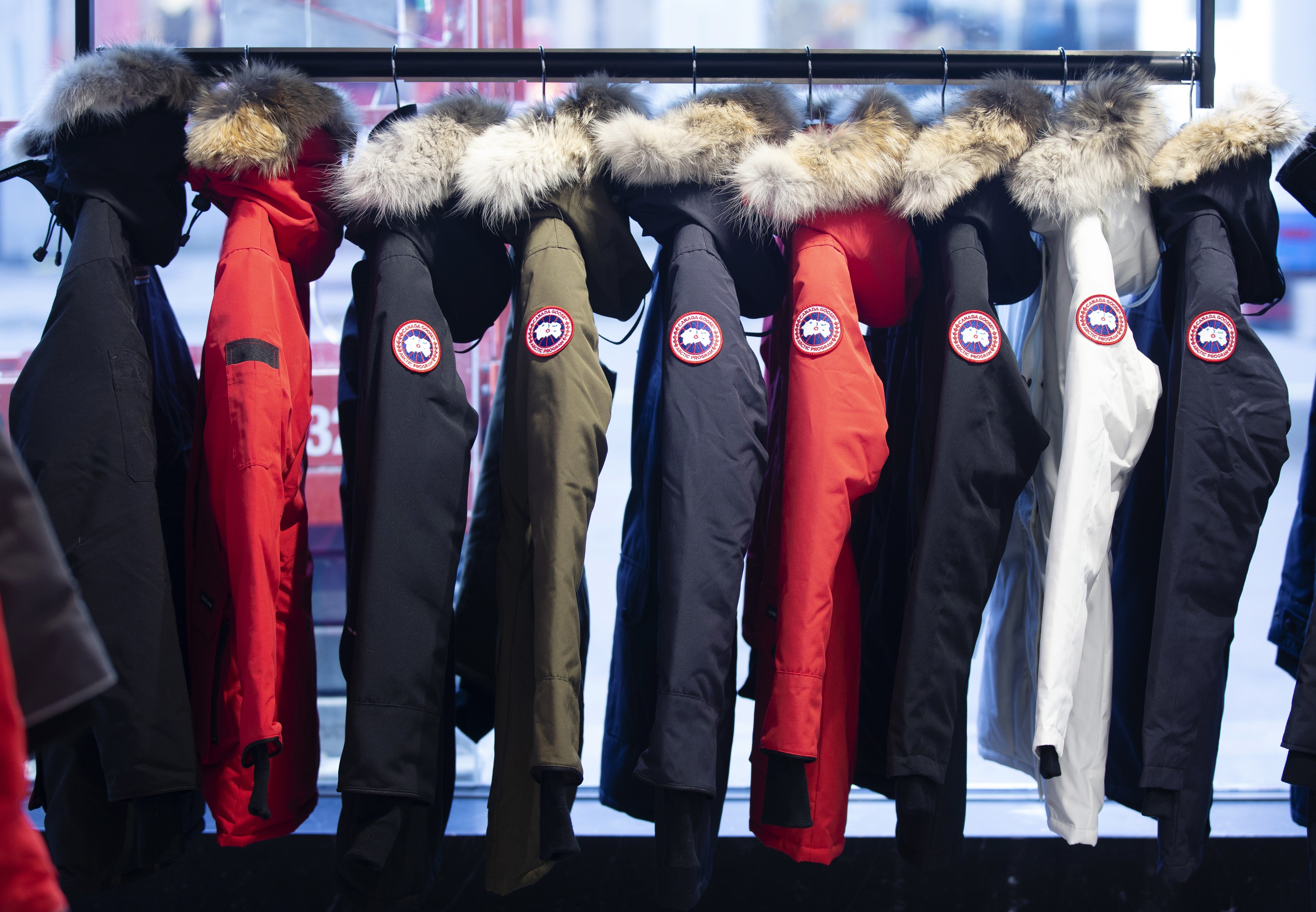 Parkas on display at a Canada Goose store. Photo: Bloomberg