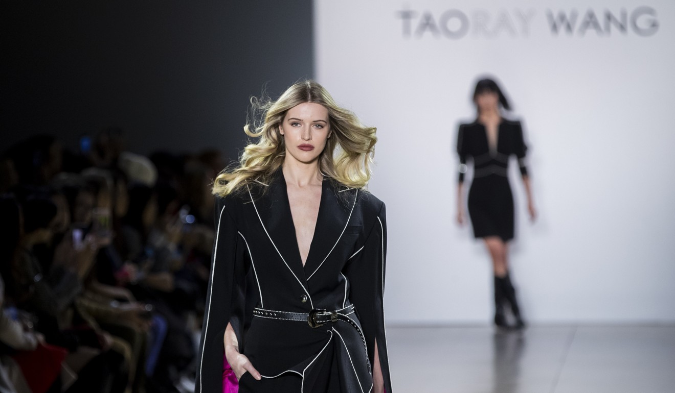 Models present creations from the Taoray Wang autumn-winter 2019 collection. Photo: Xinhua