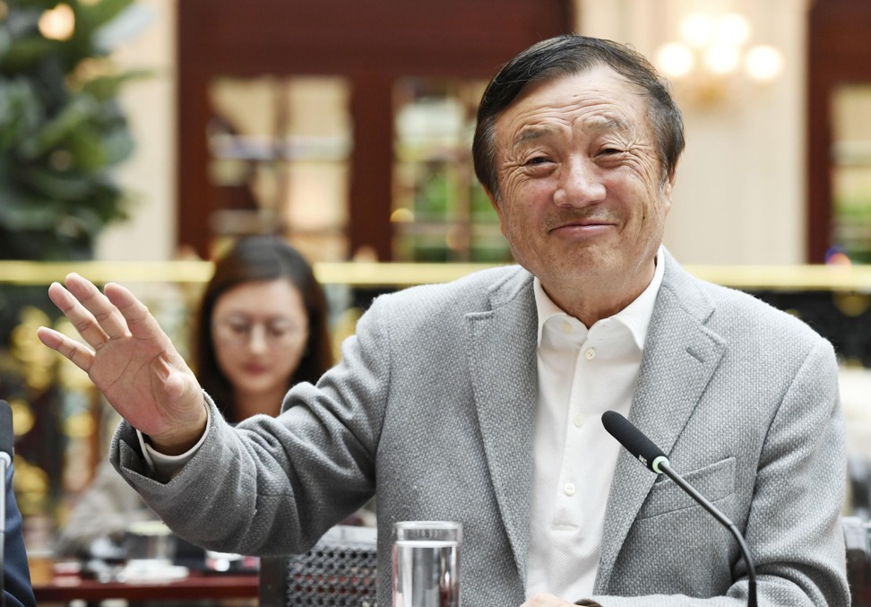Huawei Technologies founder and chief executive Ren Zhengfei speaks at a press conference in Shenzhen on January 18, 2019. Photo: Kyodo