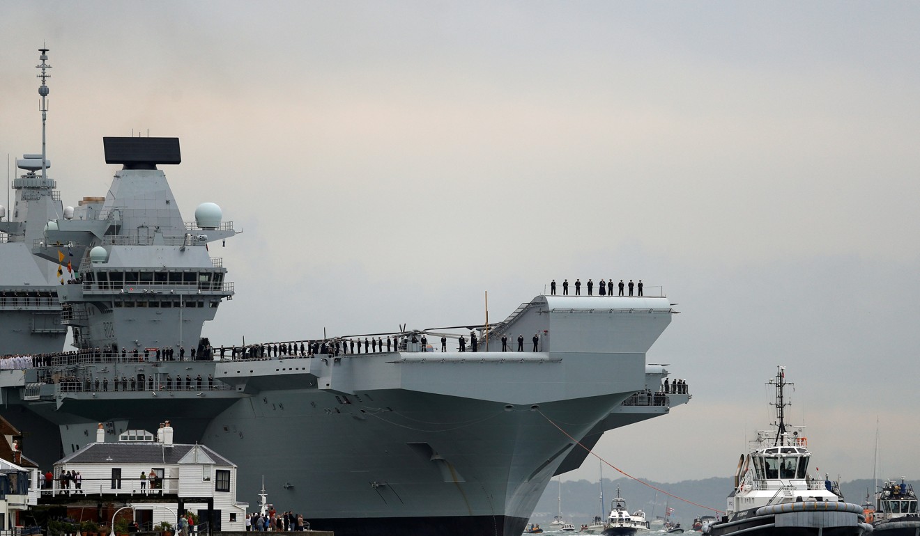 The Royal Navy's new aircraft carrier, HMS Queen Elizabeth. Photo: Reuters