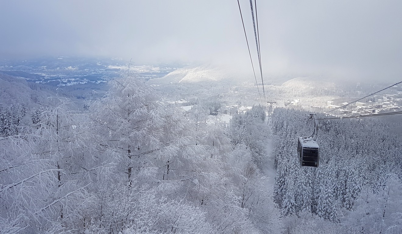 The Zao Ropeway cable cars serve numerous slopes catering to skiers of all abilities staying at Zao Onsen.