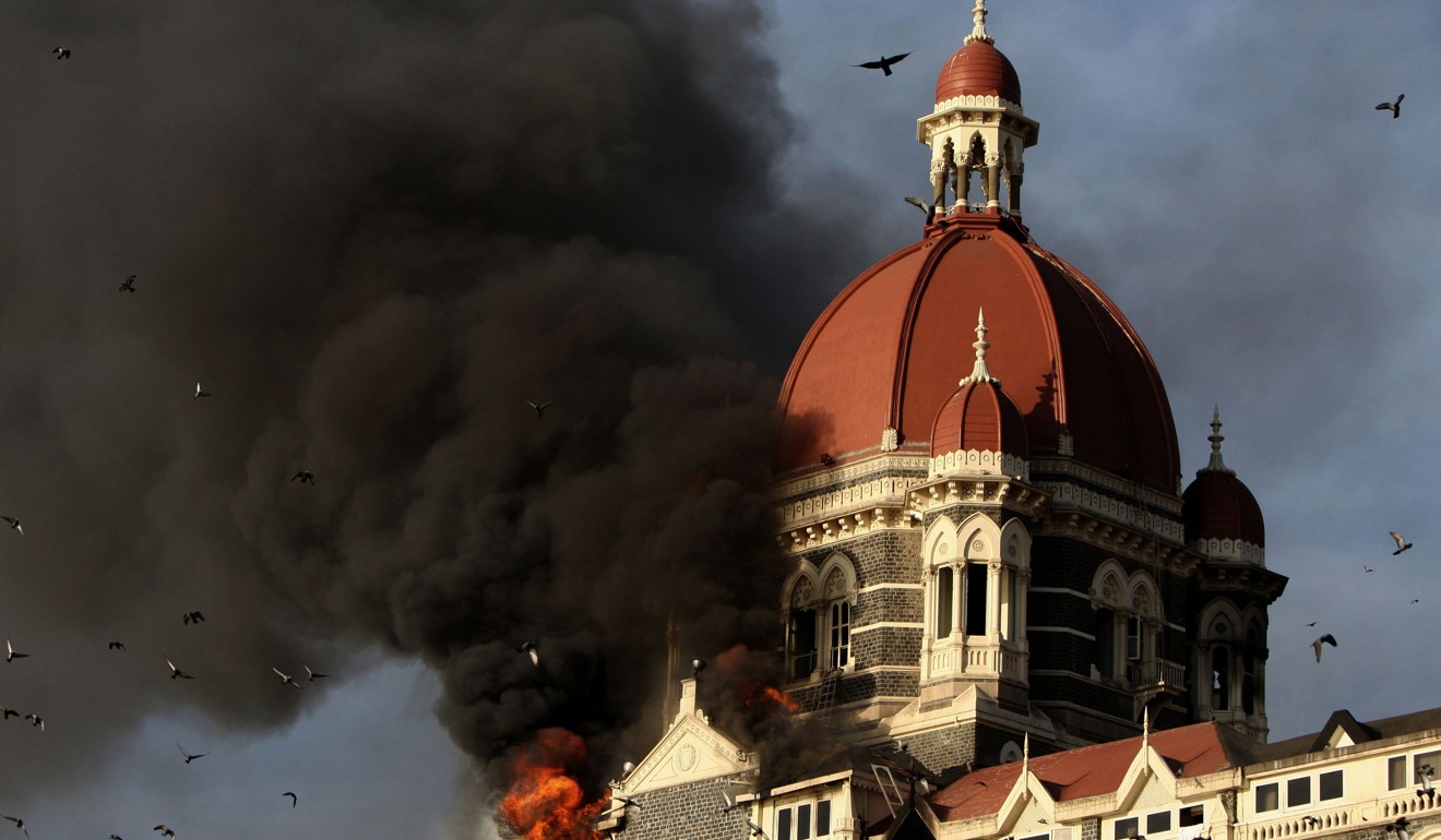 Smoke billows from the Taj Mahal Palace hotel in Mumbai during 2008’s attacks. Photo: AFP