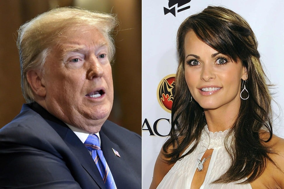 US President Donald Trump and Playboy model Karen McDougal, who received hush-money payments from Trump’s longtime lawyer, Michael Cohen. Photo: AFP