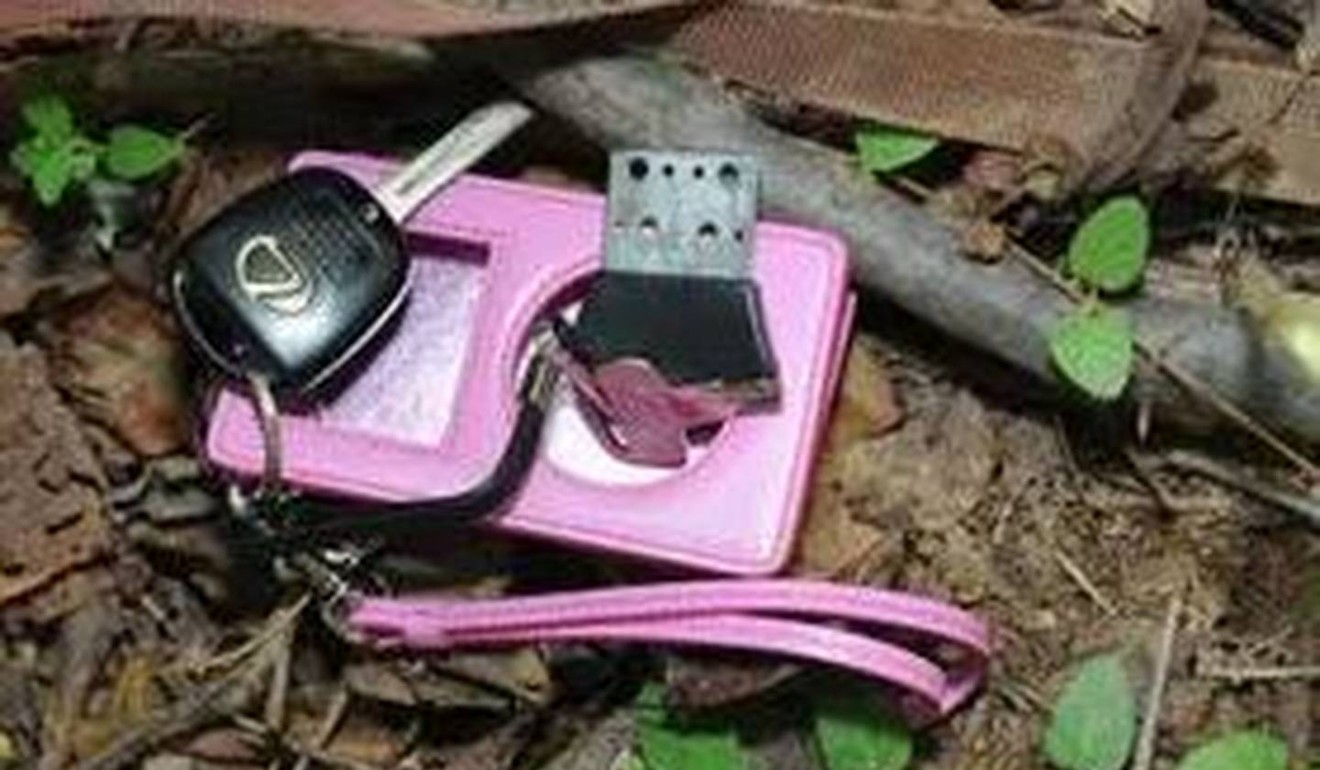 Keys found near Yong Suk Yun’s abandoned SUV. Picture: Fairfax County police
