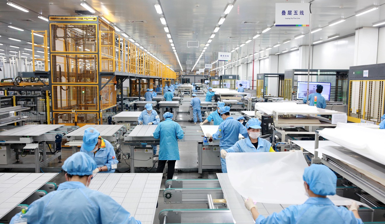 The February reading was just below 50.0, meaning manufacturing activity contracted very slightly during February, which included the Lunar New Year holiday. Photo: Reuters