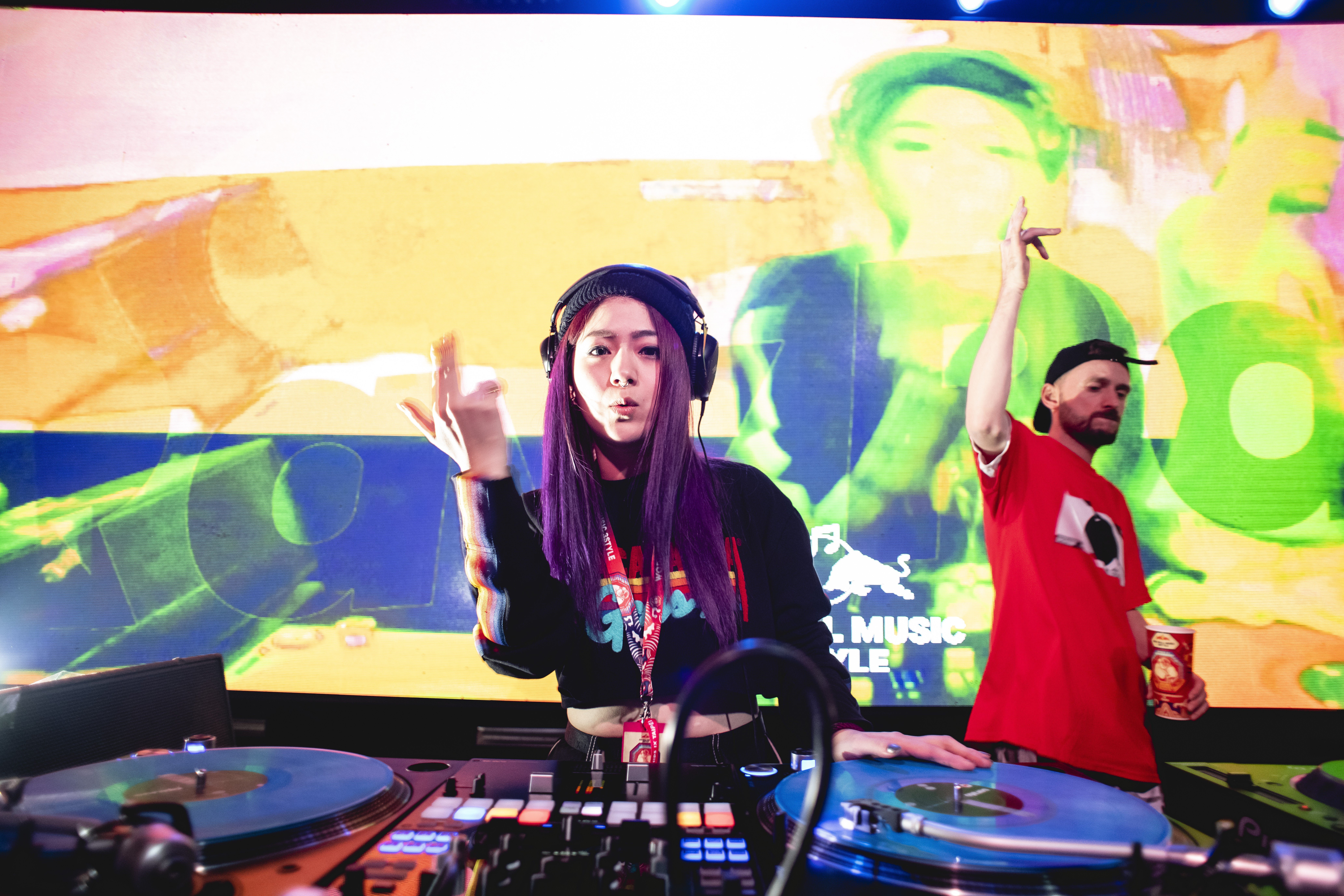 DJ RayRay, from Taiwan, was one of the female DJs performing at January’s male-dominated 2019 Red Bull Music 3Style World DJ Championships held in Taipei. √