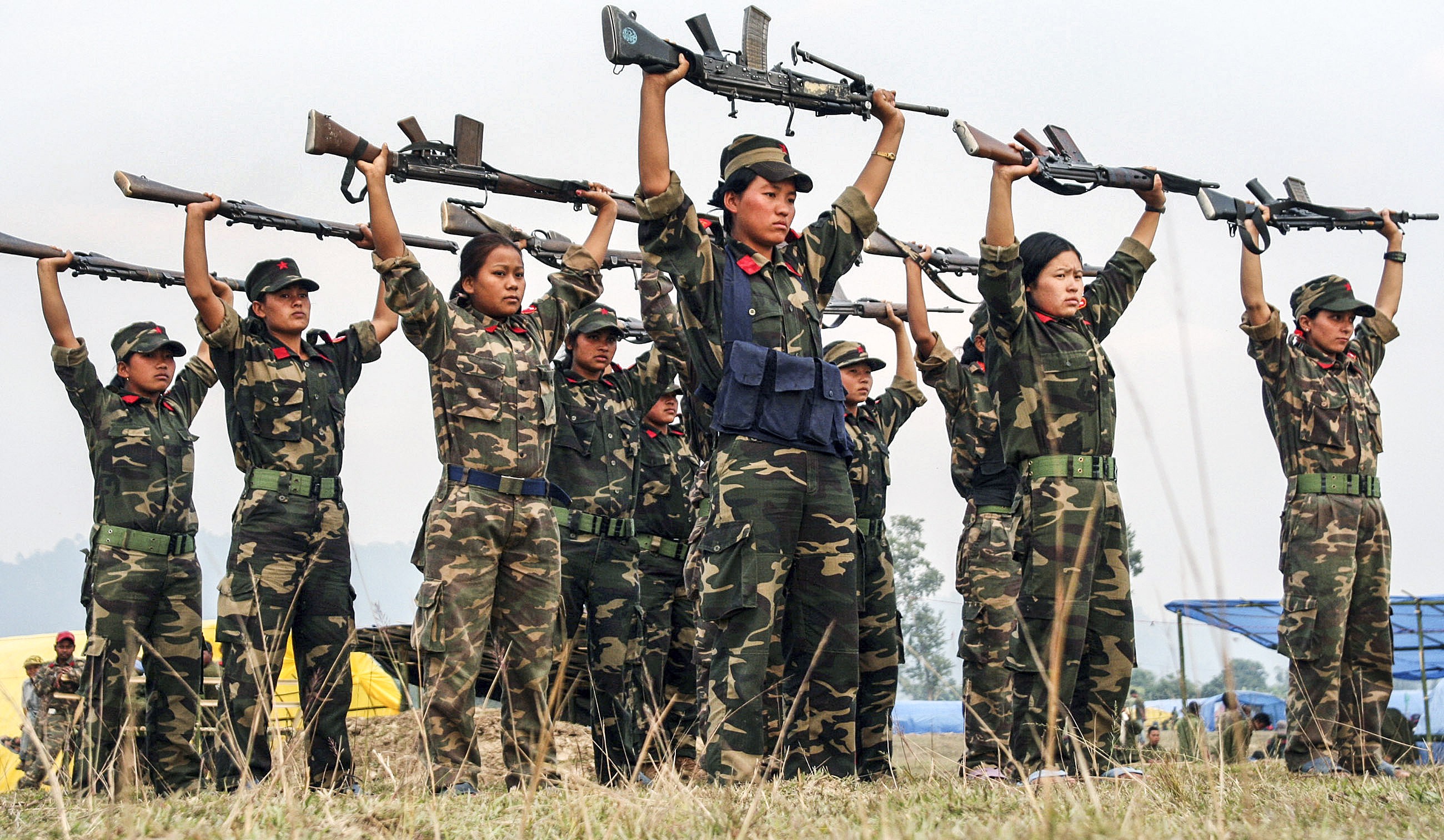 Maoist rebel women soldiers perform a drill in Jhapa district, about 575km east of Kathmandu, Nepal, in November 2006. Some countries remain haunted by their Maoist pasts. Picture: AFP