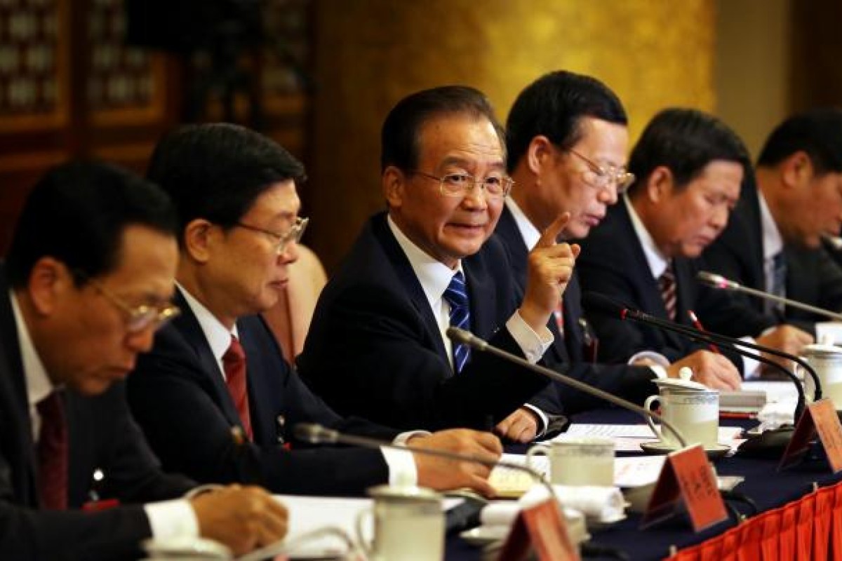 Premier Wen Jiabao pushes his reform agenda during a panel discussion of the Tianjin delegation to the congress. Photo: Xinhua