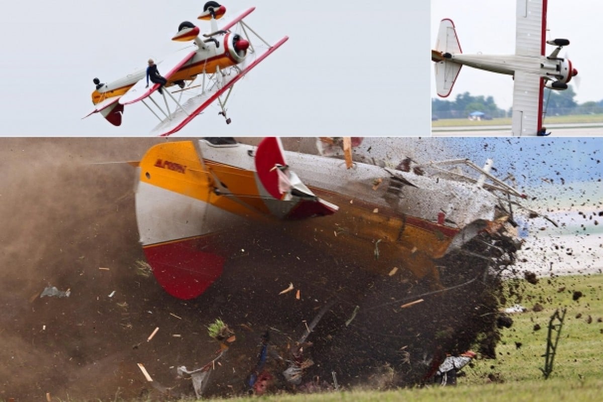 Wing walker and pilot die in crash at Ohio air show South China