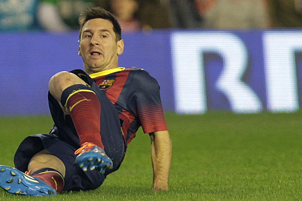 Barca S Messi Ruled Out For Eight Weeks With Torn Hamstring South China Morning Post