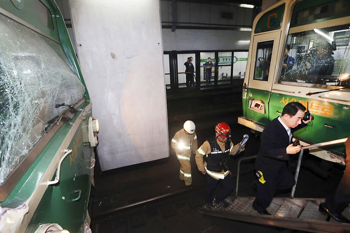 Subway train crash in South Korean capital Seoul injures 200 passengers ...