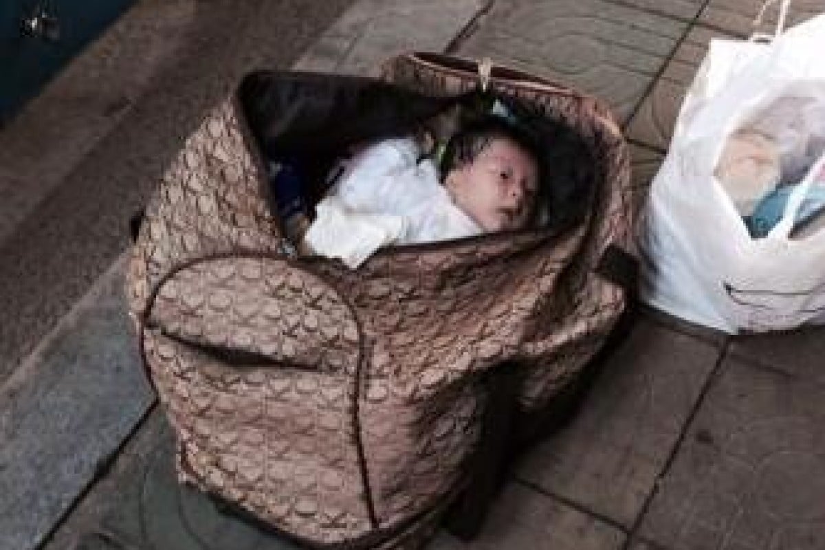 Abandoned baby 'almost choked to death' after being stuffed inside bag