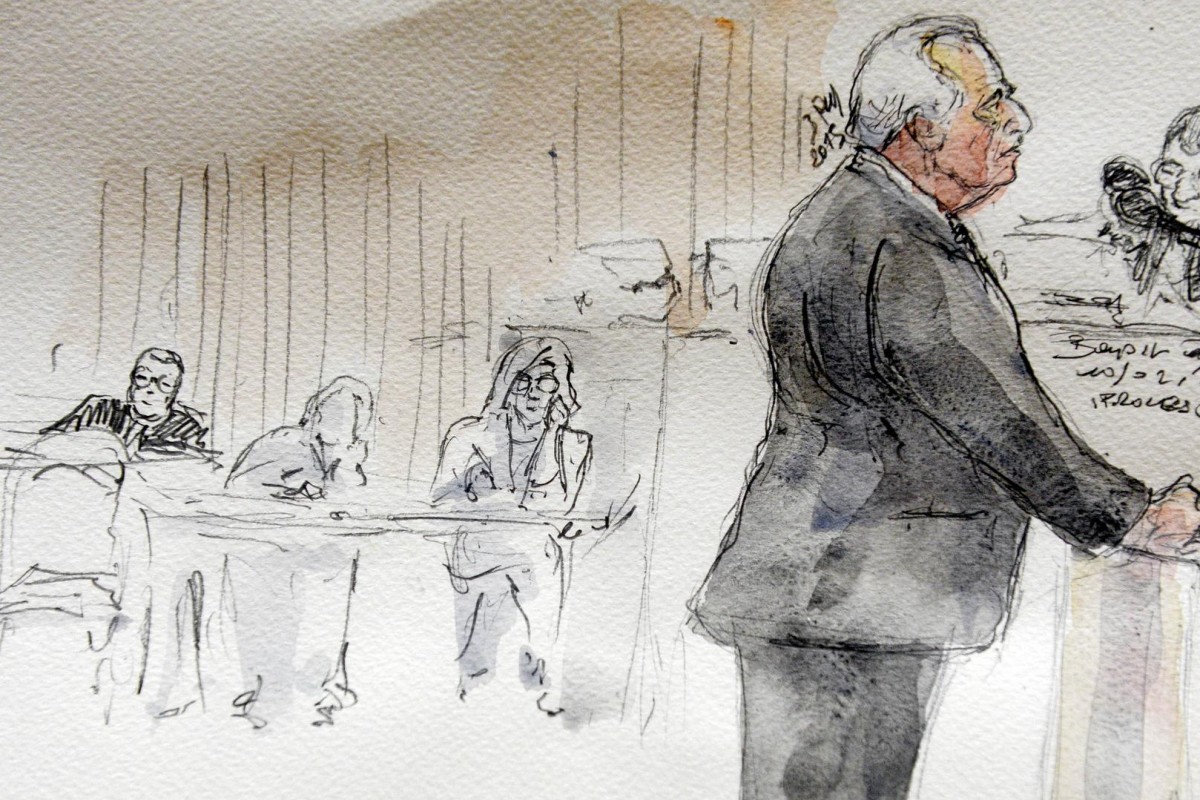 Sketch of Dominique Strauss-Kahn testifying. Photo: AFP