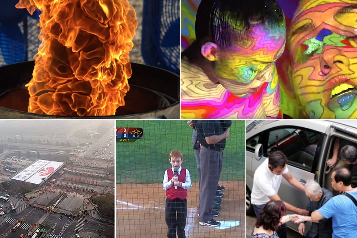 Top 5 videos of the week: kid battles through hiccups to sing Australia anthem; amazing slow-motion footage of fire tornado 