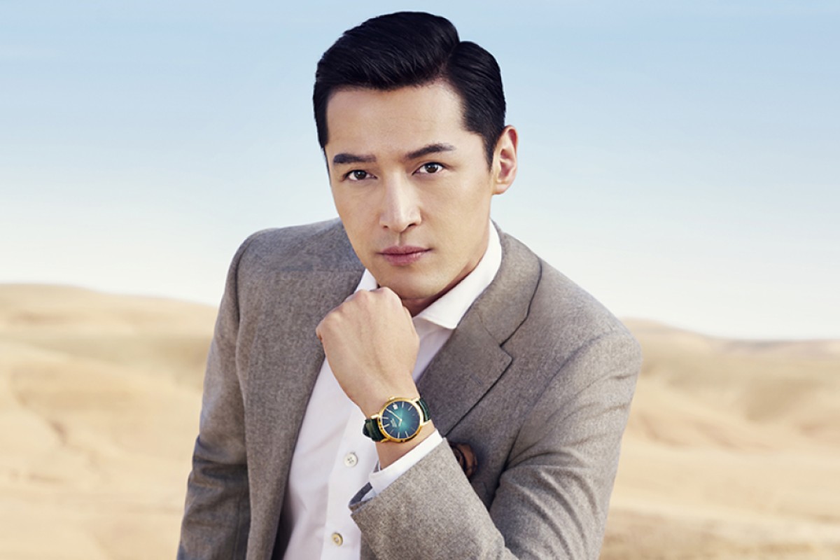 Chinese star Hu Ge sports the Piaget Altiplano 40mm automatic timepiece with patinated green dial and matching strap.