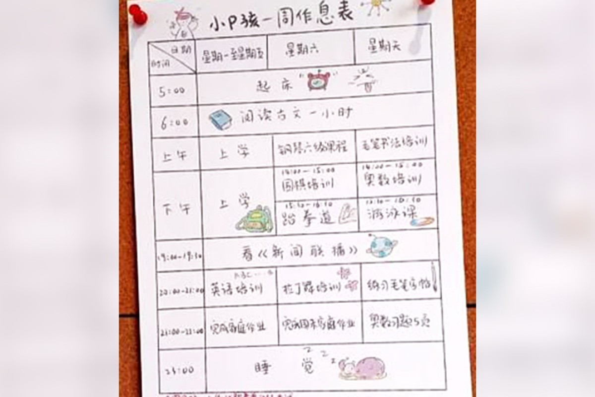 Chinese Tiger Mum Makes Her Son Aged 9 Study For 16 Hours Every Day South China Morning Post