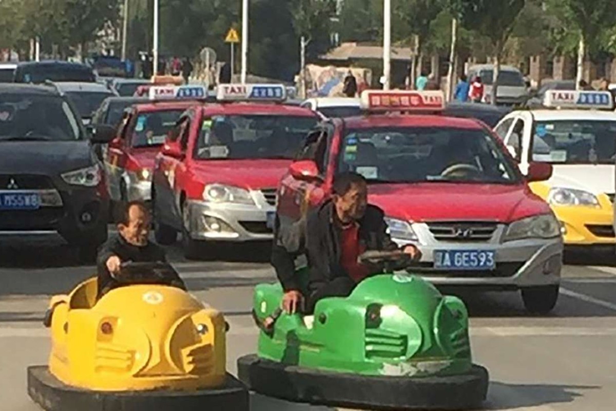 Chinese drivers raise eyebrows as they take to road in bumper cars