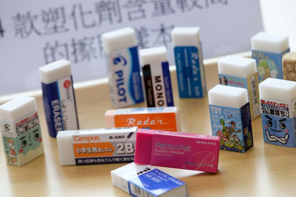 Hormoneaffecting substance in erasers could put children at risk, Hong